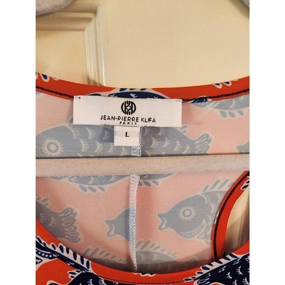 Jean-Pierre Klifa Bridgit dress,  fish print size large - Picture 3 of 7